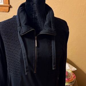 KensieBlack Zip-Up dress with Textured Panels